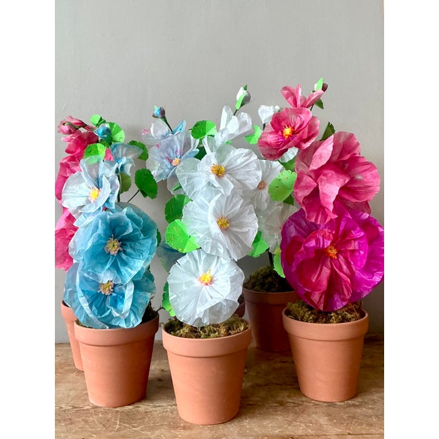 Ceramic Contemporary Hand Rolled Paper Flowers For Sale - Image 7 of 7