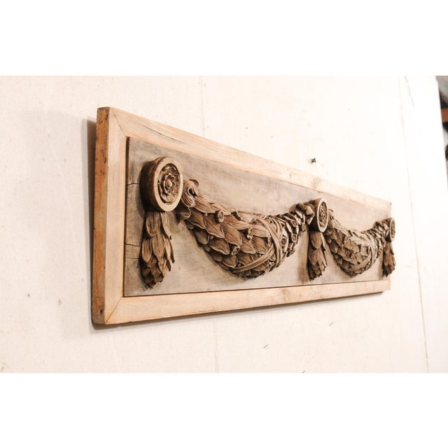 Antique French Garland Swag Wall Panel, 5ft For Sale - Image 4 of 8