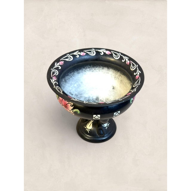 Ceramic Antique English Shelley “Carnation” Black Art Nouveau Footed Jardinière For Sale - Image 7 of 9