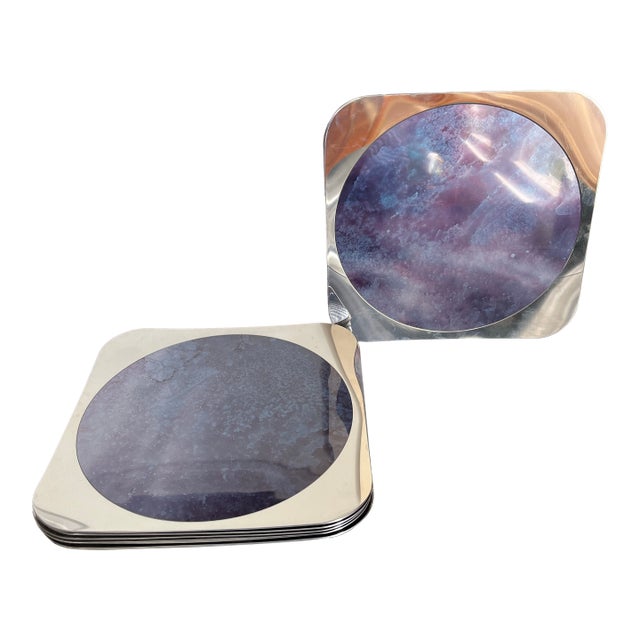 1960s Jean-Luc Bertrand for Bouillet Bourdelle Chargers Metanode and Stainless For Sale