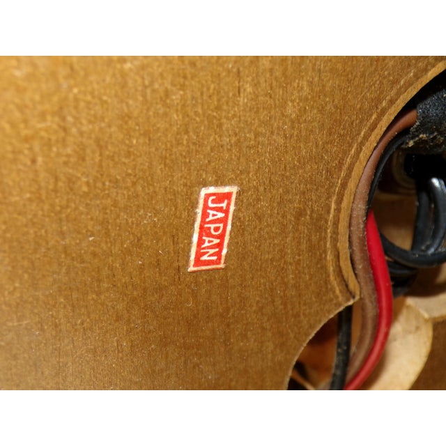 Vintage Mid Century Modern Sculptural Walnut Table Lamp Japan 1960's For Sale - Image 15 of 15