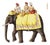 36" * H96" * 3ps,‌ Hand-Painted Retro South Asian Elephant Journey Wall Mural, Custom Seamless Camel Palm Tree Decor Mural For Sale