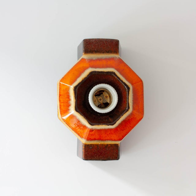 Vintage Ceramic Sconces attributed to Pan Hustadt Leuchten, 1970s, Set of 2 For Sale - Image 9 of 18