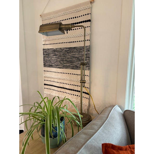 Brass Vintage Adjustable Brass Pharmacy Floor Lamp With Patinated Finish For Sale - Image 8 of 12