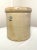 Farmhouse Antique Early American Salt-Glazed Cream & Cobalt Blue Large Stoneware Crock For Sale - Image 3 of 12