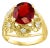 4.5 Ct Natural Spessartine Garnet & Diamond Ring 18 Karat Yellow Gold For Sale