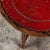Round Red Leather-Top Occasional Table For Sale - Image 12 of 15