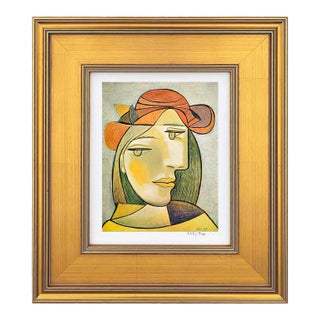Pablo Picasso Portrait De Femme Au Chapeau Limited Edition Framed For Sale