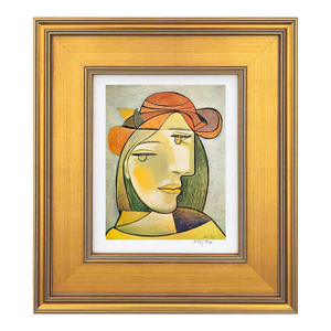 Pablo Picasso Portrait De Femme Au Chapeau Limited Edition Framed