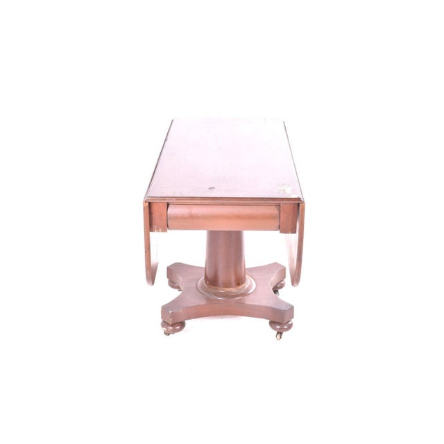 Antique Mahogany Drop Leaf Dining Table, 1890s For Sale - Image 4 of 5