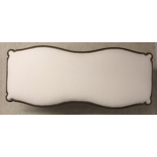 French Curvy Irregular Shaped French Carved Walnut Bench For Sale - Image 3 of 8