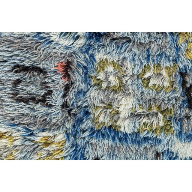 Mid-Century Modern Swedish Rya Rug by Aili Suomi for Sylvi Salonen Doris Leslie Blau Collection For Sale - Image 3 of 10