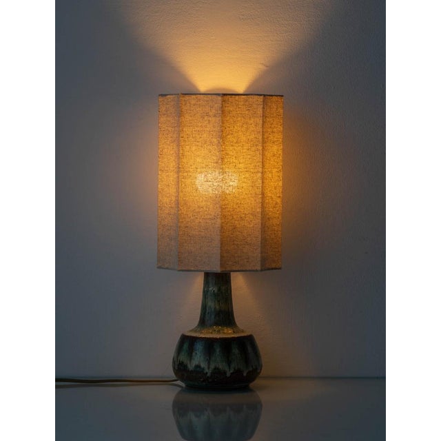 Mid-Century Modern Table Lamps in Organic Modern Glazed Stoneware from Søholm, 1960s, Set of 2 For Sale - Image 3 of 14