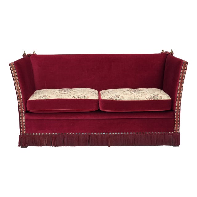 Spanish Sofa in Velour with Ash Legs, Denmark, 1970s For Sale