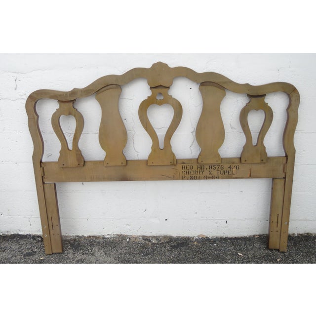 Kent Coffey French Carved Cherry Full Queen Size Headboard 3623 For Sale In Miami - Image 6 of 8