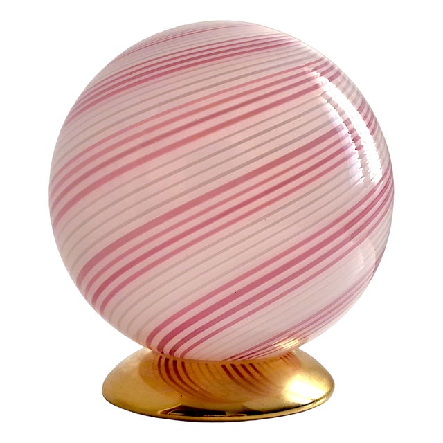 Swirl Murano Glass Table Lamp from Manifattura di Murano, 1970s For Sale