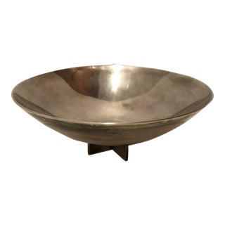 Vintage Swid Powell Richard Meier Silverplate X-Base “Cross” Bowl For Sale