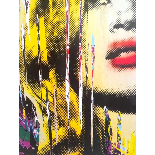 Paper Mr. Brainwash " Kate Moss " Authentic Lithograph Print Pop Art Poster For Sale - Image 7 of 13