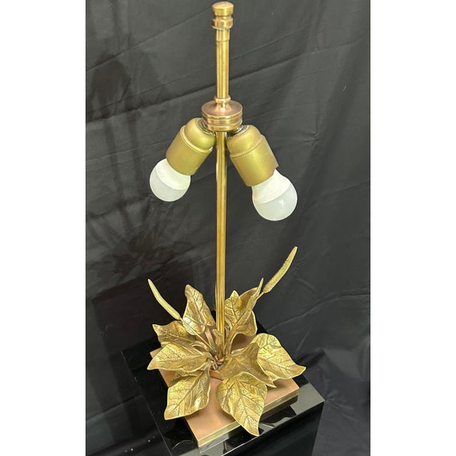 Gold Vintage Lamp in Bronze and Brass, 1970s For Sale - Image 8 of 15