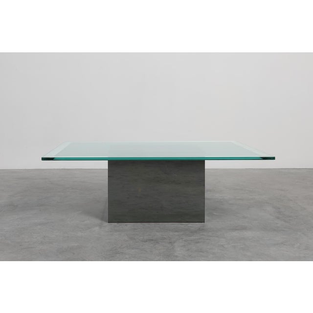 Italian Mirror and Glass Coffee Table by Nanda Vigo for Acerbis, 1971 For Sale - Image 4 of 11