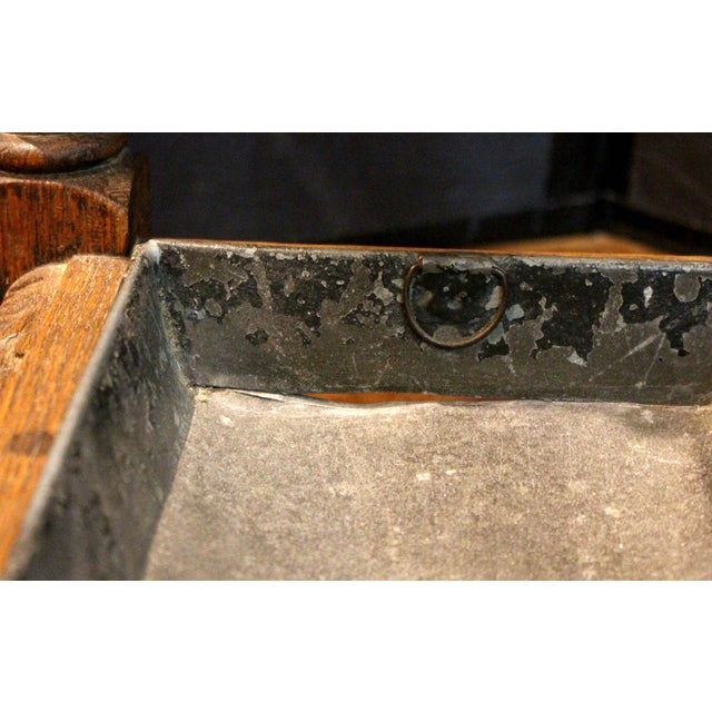 Chestnut Circa 1880 Carved Oak English Umbrella & Stick Stand For Sale - Image 8 of 8