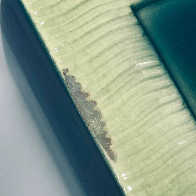 Vintage Mid-Century Modern Royal Copley Springbok Gazelle Rectangular Ceramic Flower Vase Deco For Sale - Image 9 of 13