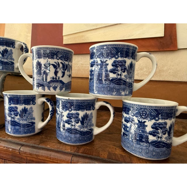1970s Blue Willow Coffee Mugs - Set of Eight (8) For Sale - Image 12 of 12