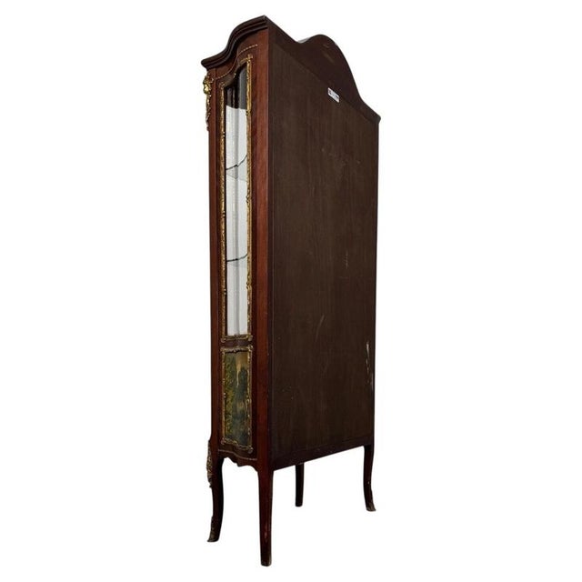 Antique Early 20th Century French Painted Mahogany Display Cabinet For Sale - Image 10 of 13
