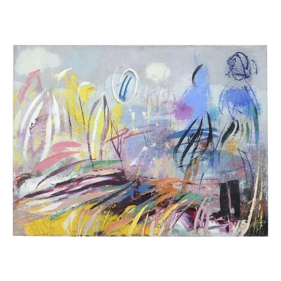 Autumn (Morning at the Hippodrome), Oil on Canvas, 20th Century For Sale