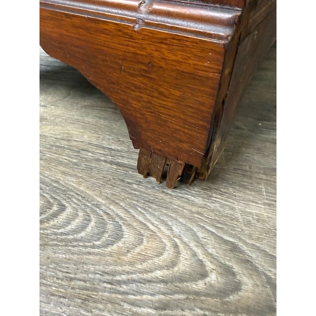 Antique Victorian Eastlake Hall or Entry Pier Mirror With Tennessee Red Marble For Sale - Image 14 of 14