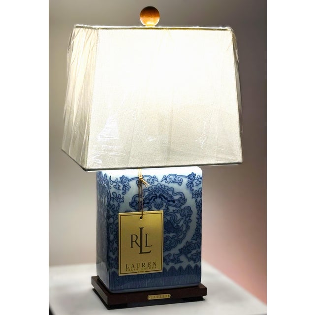 New Ralph Lauren Blue & White Double Chinoiserie Koi Porcelain Lamps – A Pair Brand new with tags, this pair of Lauren...