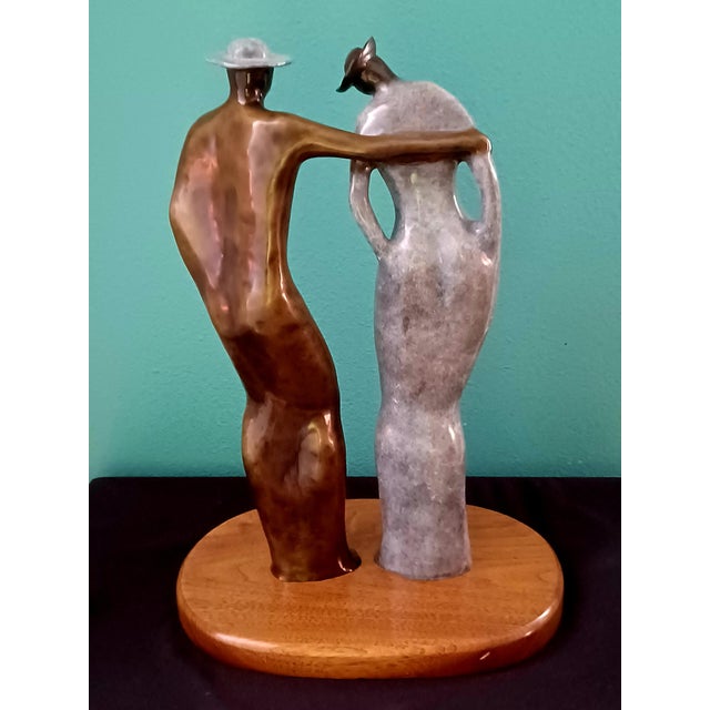 Brown Rare Vintage 2003 Guilloume Perez Empathy Bronze Sculpture Limited Edition 4/18 For Sale - Image 8 of 18