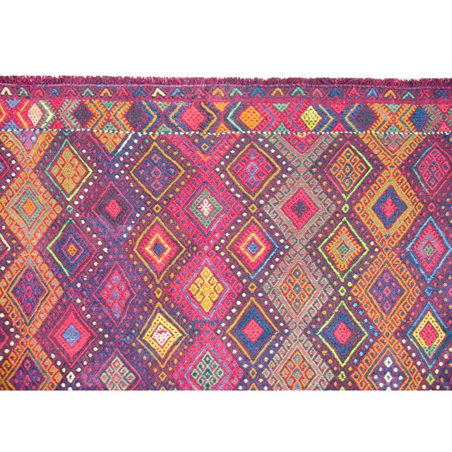 Vintage Uzbek Sumak Rug For Sale - Image 15 of 15