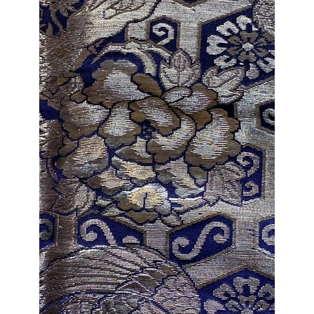 Magnificent Antique Japanese Woven Brocade Kesa Monk's Robe Meiji Period For Sale - Image 12 of 18