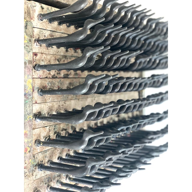 Wood Vintage Industrial Black Bird Balloon Mold Wall Sculpture For Sale - Image 7 of 7