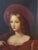 Rustic European 1990s Oil on Canvas,Lady in Red Portrait For Sale - Image 3 of 6