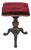 Antique American Victorian Cast Iron Wood Pedestal Adjustable Piano Bench Stool For Sale