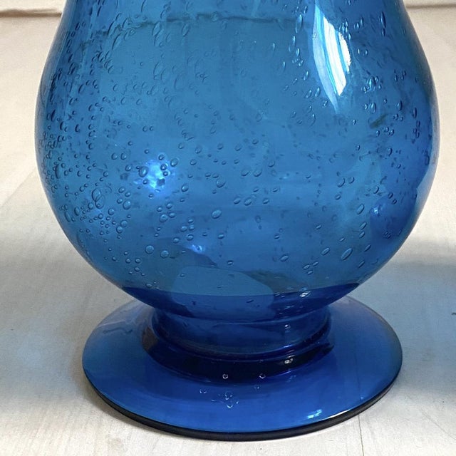 Blue Candleholders from Biot, 1970s, Set of 2 For Sale - Image 8 of 13