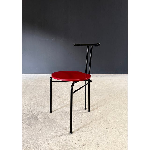 Postmodern Slender Dining Chairs, Italy, 1980s, Set of 4 For Sale - Image 10 of 18