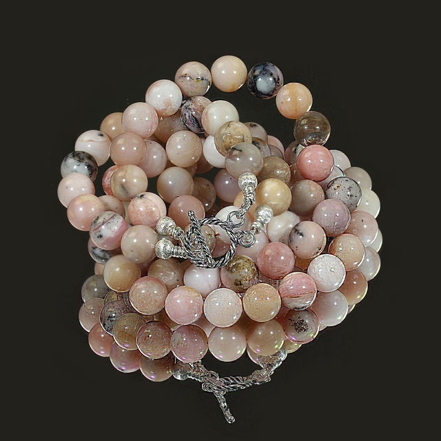 Ajd 18 Inch Two Strand Pink Peruvian Necklace For Sale - Image 4 of 5