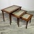 Mid-Century Modern MCM Danish Modern Walnut Tile-Top Nesting Tables For Sale - Image 3 of 11