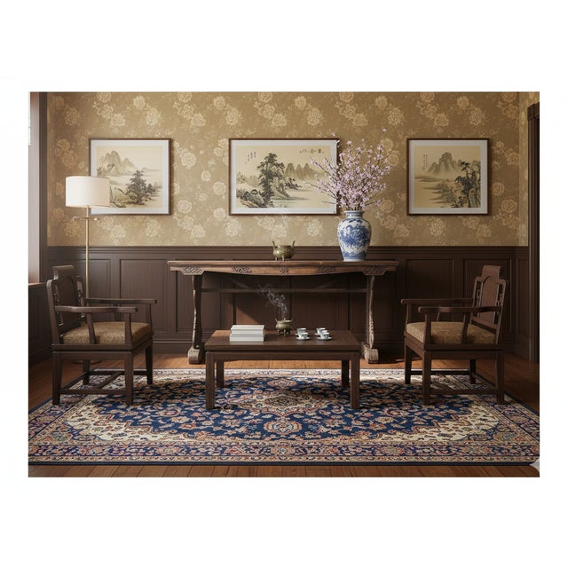 Vintage Oriental Natural Brown Ru Yi Relief Carving Altar Console Table For Sale - Image 9 of 12