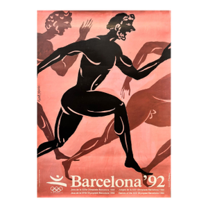 1992 Barcelona Olympic Poster, Greek Runner - Giralt Miracle