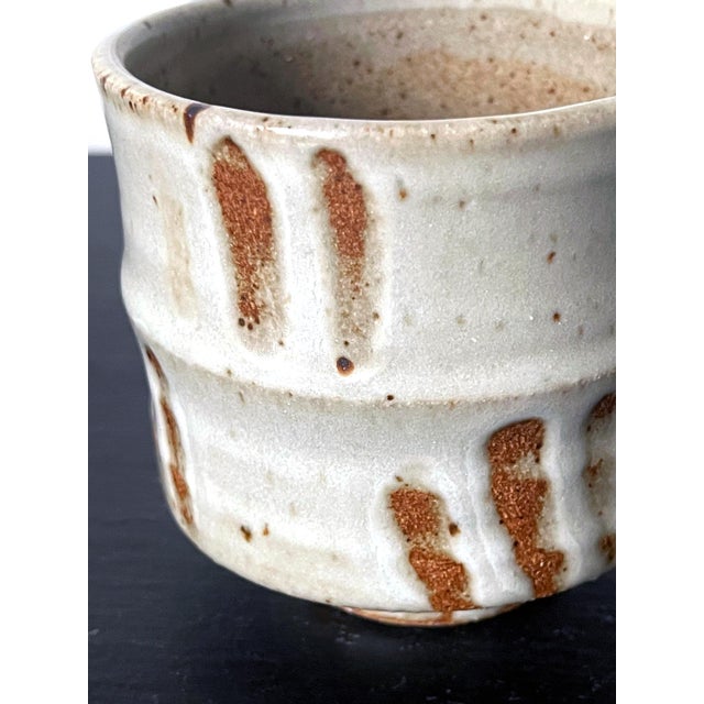Ceramic Stoneware Tea Bowl in Shino Style by Warren Mackenzie For Sale - Image 11 of 11