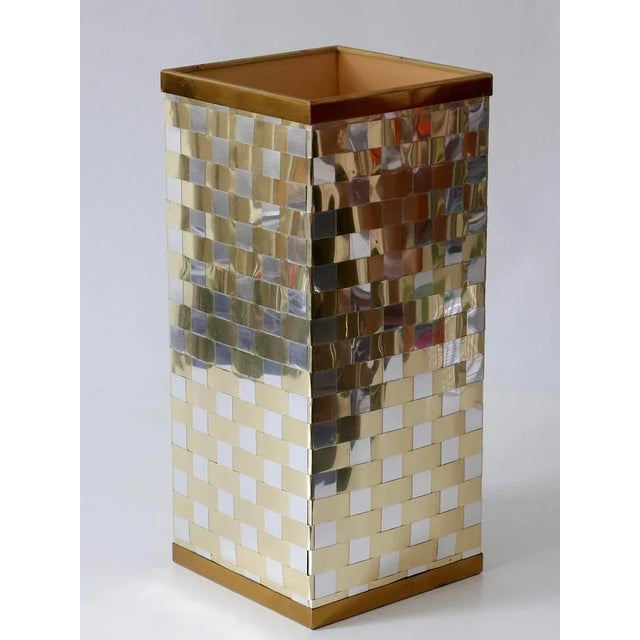 Gold Paul Evans Style Umbrella Stand, Italy, 1970s For Sale - Image 8 of 18