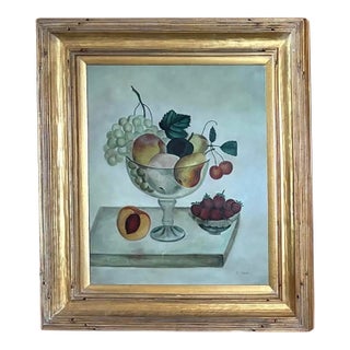 Still Life Painting - American - The Fruit Bowl, Signed For Sale