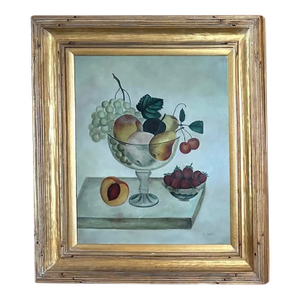 Still Life Painting - American - The Fruit Bowl, Signed