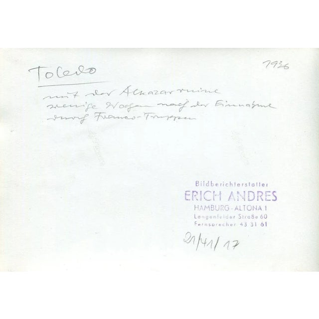 Alcazar in Ruins Civil War Portfolio of 5 Prints, Toledo, Spain, 1936 For Sale - Image 4 of 11