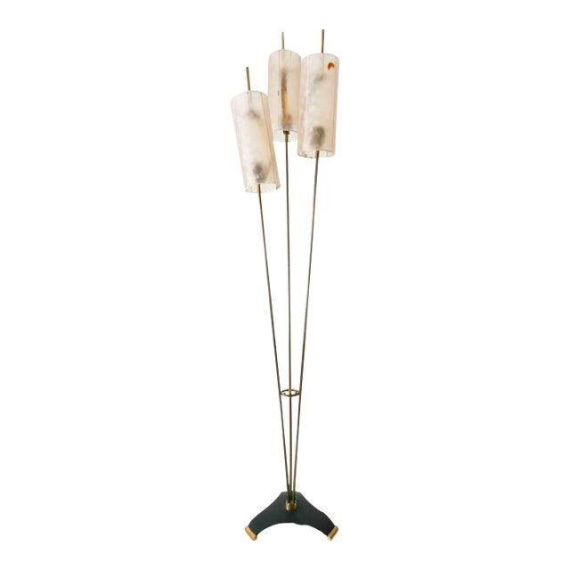 Mid-Century Modern German 3-Flamed Floor Lamp, 1950s For Sale