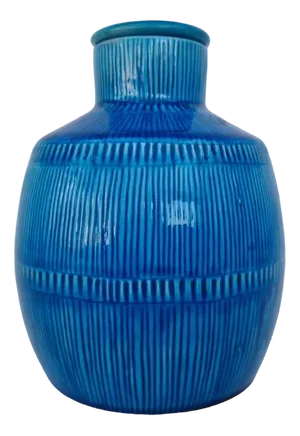 Swedish Ceramic Lid Bottle by Hertha Bengtson, 1950s